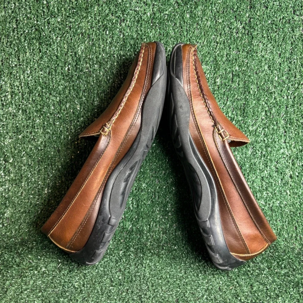 Allen Edmonds Boulder Loafers Leather Casual Driving Shoes Brown Mens 8.5 E Wide